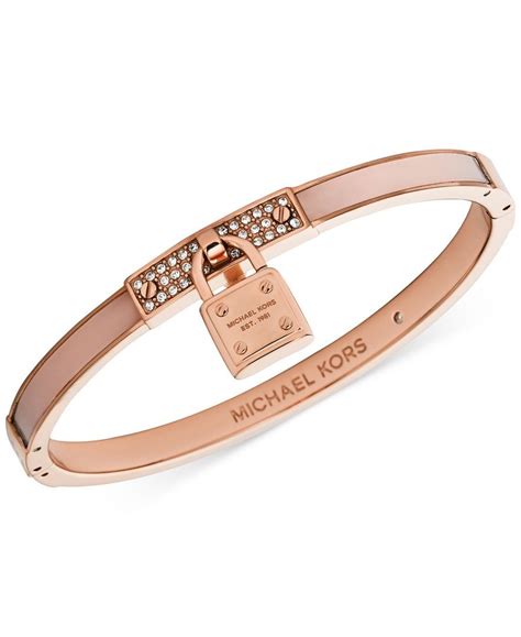 michael kors park avenue rose gold tone blush crystals bracelet|Michael Kors parker rose goldtone.